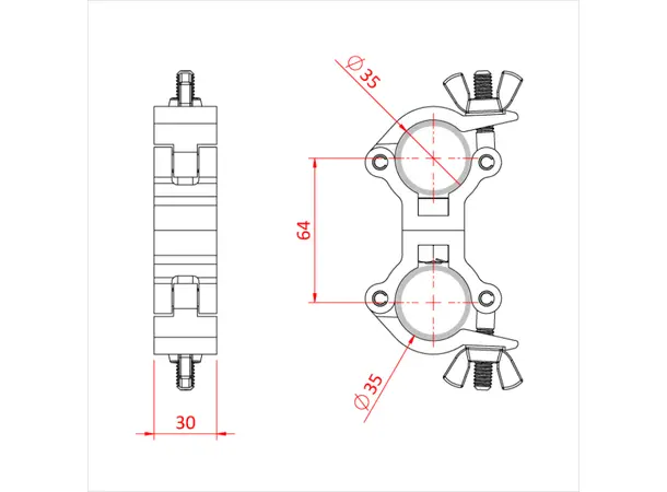 Doughty T58910 Atom Paral. Coup. Atom Parallel Coupler (To Suit 35Mm) 