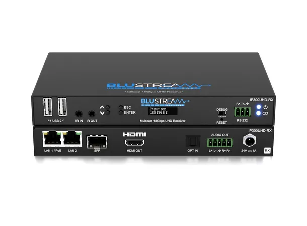 Blustream IP300UHD-RX Multicast UHD Rx IP Multicast UHD Video Receiver 