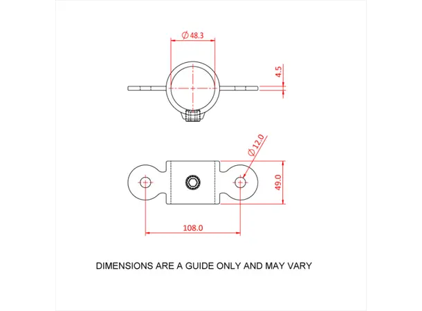 Doughty T16700M D/M Section Of Swi. PIPECLAMP DOUBLE MALE SECTION OF SWIVEL 