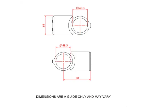 Doughty T194012 Short 90 Deg. Crossover SHORT 90 deg. CROSSOVER 