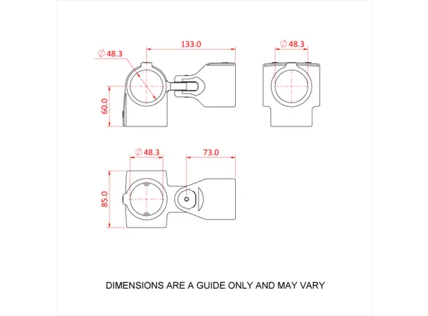 Doughty T194025 Swivel Side Outlet Comb. SWIVEL SIDE OUTLET COMBINATION 