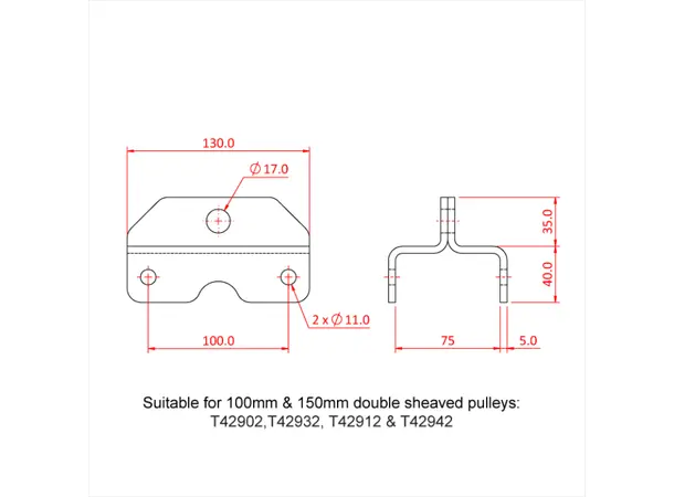 Doughty T42989 200Mm Triple H/D Pulley 200Mm Triple H/D Pulley Awning 