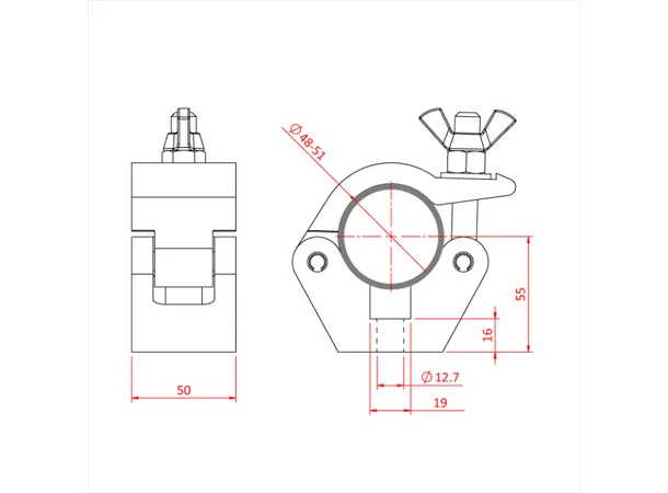 Doughty T57000 Clamp Half Coupler Doughty Clamp Half Coupler 