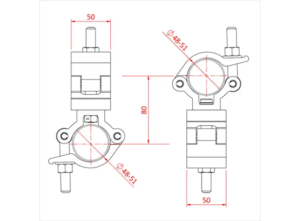 Doughty T58110 L/W 90 Degree Coupler L/W 90 Degree Fixed Coupler 