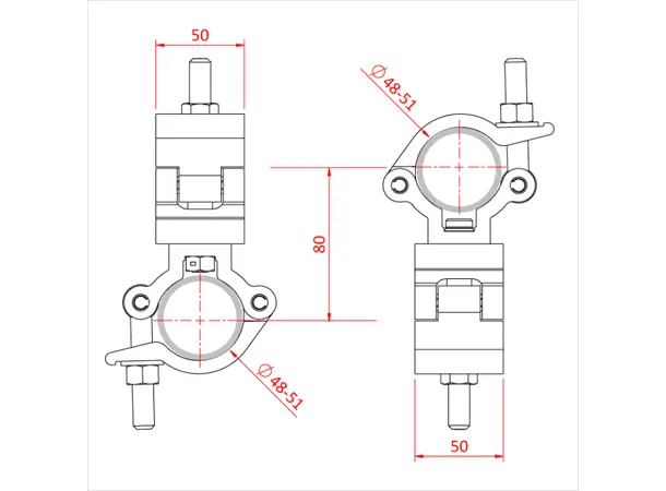 Doughty T58121 L/W Swivel Coupler L/W Swivel Coupler (Black) 