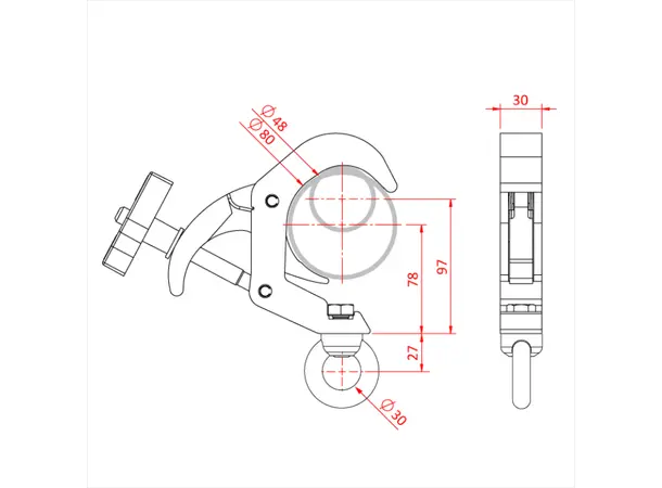Doughty T58516 Titan S/L Q. Trig. Clamp Titan S/L Quick Trigger Hanging Clamp 