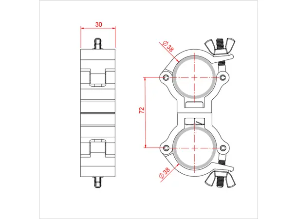 Doughty T58980 Atom Paral. Coup. Atom Parallel Coupler (To Suit 1 1/2") 