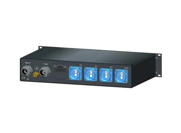 SRS PDU 325SRCBO-2U 4x16A Out 32A RED 1,5M in,4 Schuko Out + 1 Front 