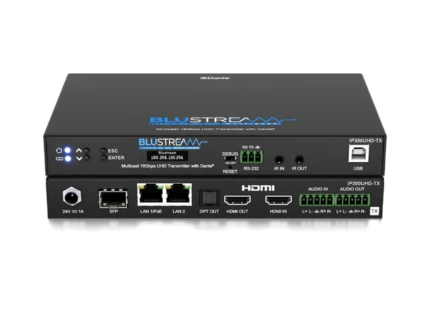 Blustream IP350UHD-TX Multicast UHD Tx Dante,IP Multicast UHD Video Transmitter 