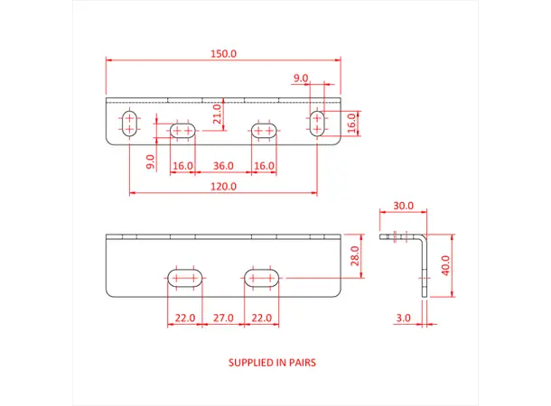 Doughty T42860 Multifix Brackets (B) Multifix Brackets (B) (Per Pair) 