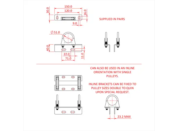 Doughty T42860 Multifix Brackets (B) Multifix Brackets (B) (Per Pair) 