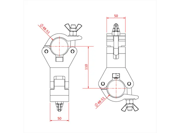 Doughty T57102 Cl. 90 Deg. Fix. Cou. Doughty Clamp 90 Deg. Fixed Coupler 