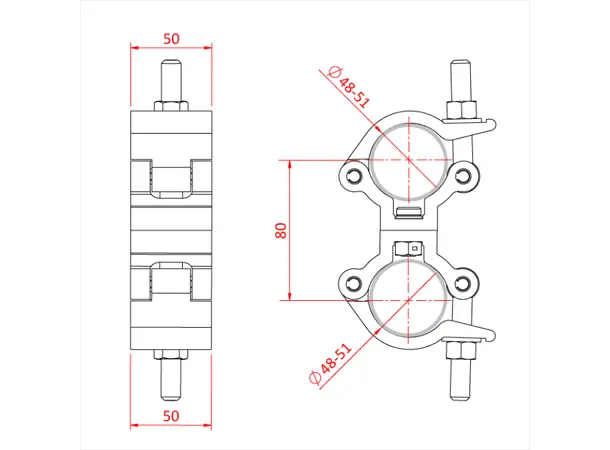 Doughty T58116 L/W Parallel Coupler L/W Parallel Coupler (Black) 