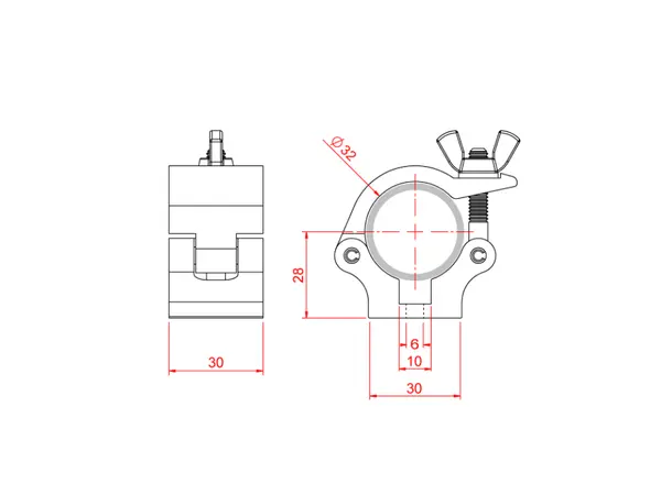 Doughty T58801 Atom 1/2 Coupler Atom Half Coupler (To Suit 1 1/4") B. 