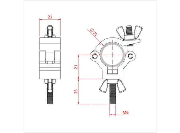 Doughty T58887 Atom Hook Clamp Atom (To Suit 1") 