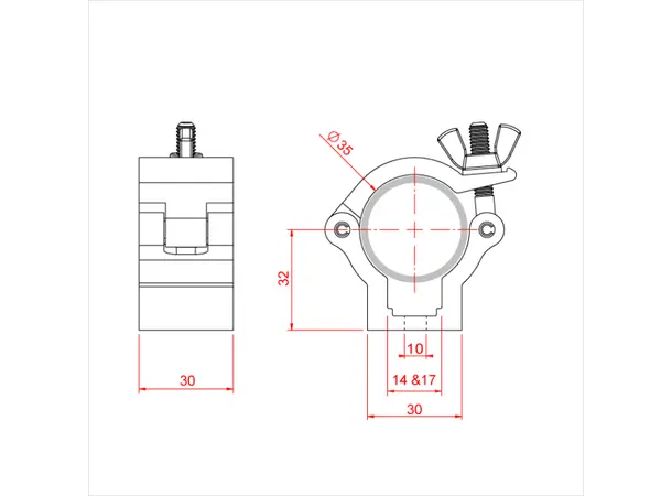Doughty T58900 Atom 1/2 Coupler Atom Half Coupler (To Suit 35Mm) 