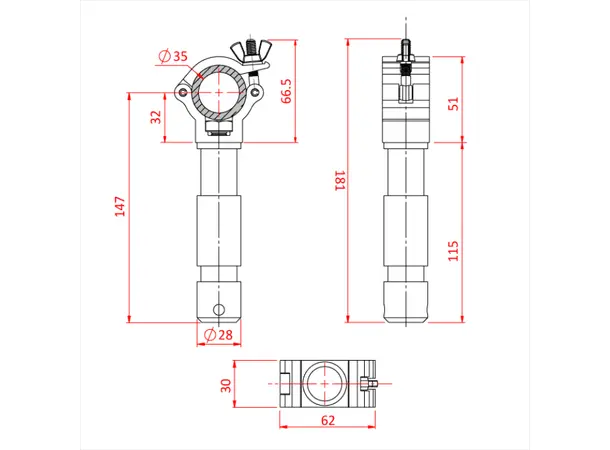Doughty T5892601 Atom Big Cl. Suit 35Mm Atom Big Ben Cl. Suit 35Mm 29Mm Spigot 