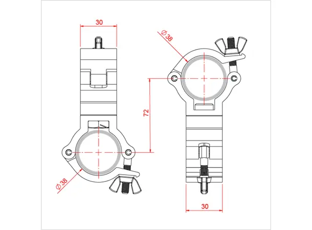 Doughty T58975 Atom Swivel Coup. Atom Swivel Coupler (To Suit 1 1/2") 