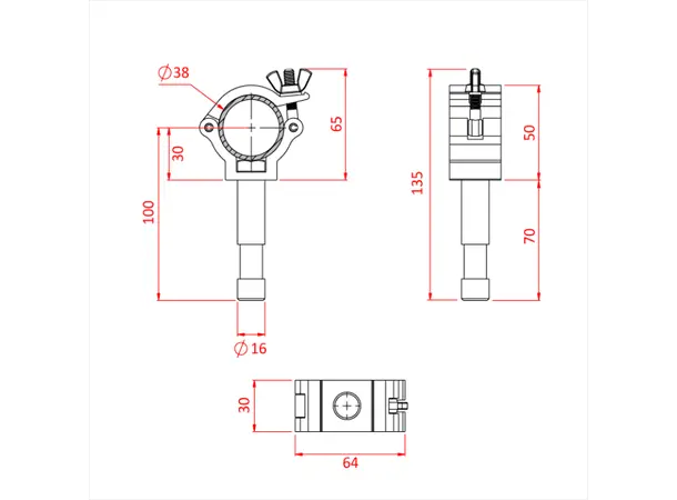 Doughty T58994 Atom Beamer Atom "Beamer" (To Suit 1 1/2") 