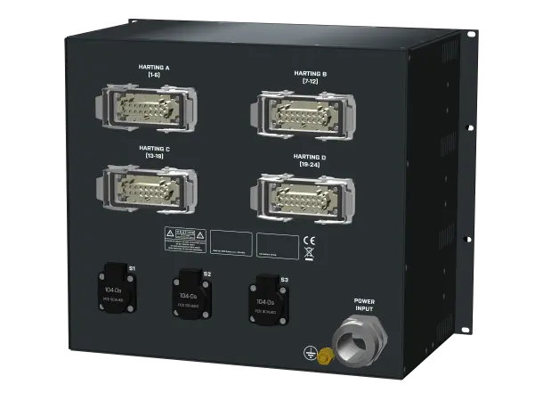 SRS PDU 4xCEE32/5, 6xRGU, PM 9U, in: CEE125/5, out: 2xCEE63/5 