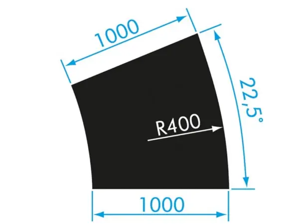 Stagedex Basicline deck R400 22,5 DGR Black coated 16 stk. 