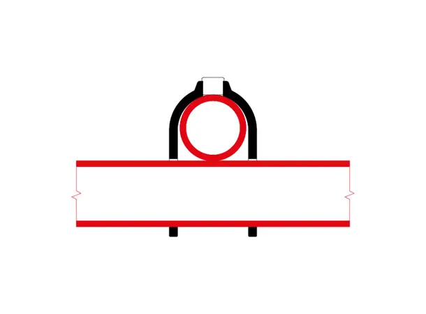 Doughty T16000 Clamp On Crossover PIPECLAMP CLAMP ON CROSSOVER 