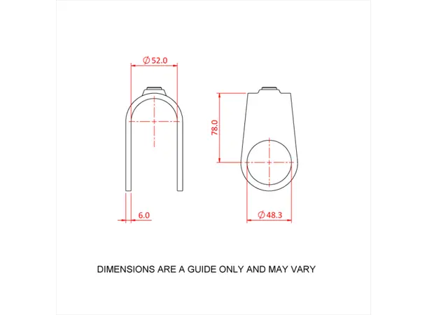 Doughty T16000 Clamp On Crossover PIPECLAMP CLAMP ON CROSSOVER 
