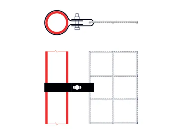 Doughty T17000 Mesh Panel Clips PIPECLAMP MESH PANEL CLIPS (single) 
