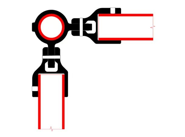 Doughty T194027 Swivel D. Side Out. SWIVEL DOUBLE SIDE OUTLET TEE COMB. 