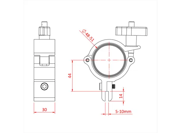 Doughty T58130 Super Lightweight Clamp Super Lightweight Panel Clamp 