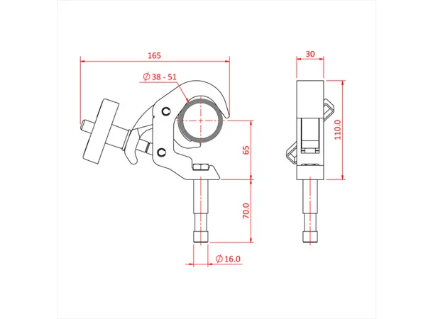 Doughty T58325 Q/T Slimline Beamer Q/T Slimline Beamer With 16Mm 