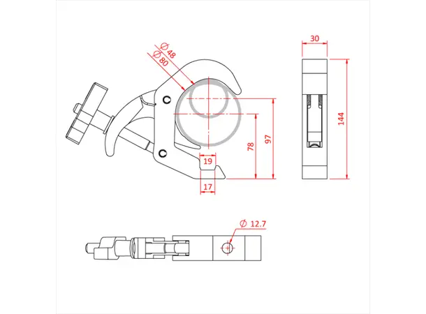 Doughty T58501 Titan Q/T S/L Cl. Titan Q/T Slimline Clamp Basic B. 