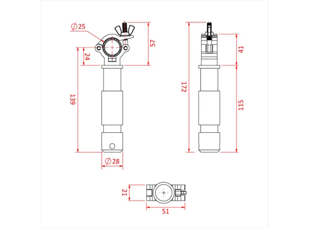 Doughty T58896 Atom Big Cl. Suit 1" Atom Big Ben Clamp Suit 1" 29Mm Spigot 