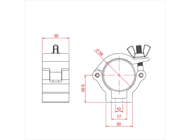 Doughty T58970 Atom 1/2 Coupler Atom Half Coupler (To Suit 1 1/2") 