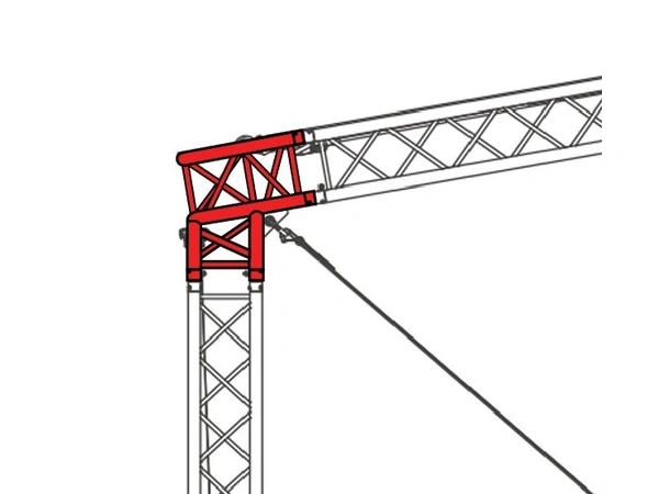 Prolyte Spec Corner 100Deg Left+Sw-Att Firkant hjørne til Mini flat roof 
