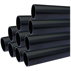 Sort aluminiumsrør 48x4 4,5mm gods, hel lengde 6m. Kapptillegg