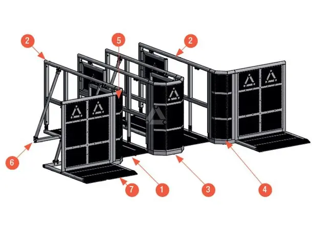 Prolyte BARRIER LINE UP GATE DIAGONAL Lightweight crowd control system 