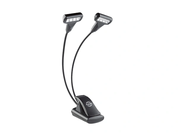 K&M 12273 Notestativlampe. 2 x 4 LED lys Music stand light »Double4 LED T-Model 