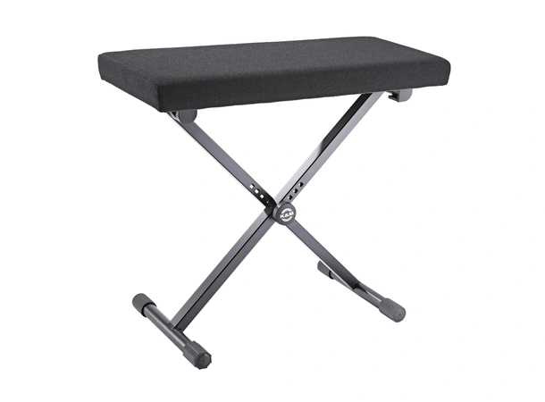 K&M 14076 Keyboard bench black fabric Keyboard bench 