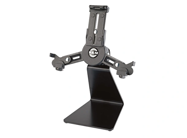 K&M 19797 Tablet PC table stand, Black Table Stand with Universal Tablet Holder 