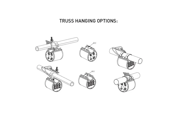 ADJ Data Distro 6 5-pin XLR, og 6x 5-pin XLR-utganger 
