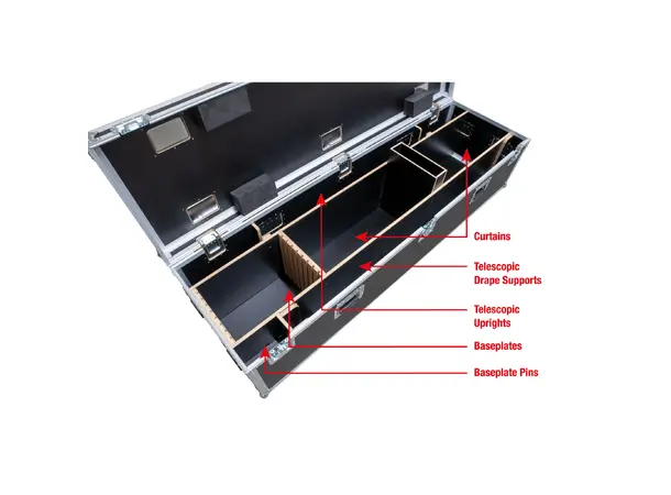 Highlite Wentex Pipe & Drape Case Complete 21 m wide, 450x450 Base plate 