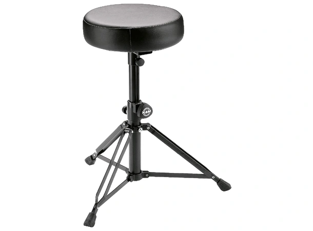 K&M 14015 Trommestol. Sort skinn Drummer's throne 