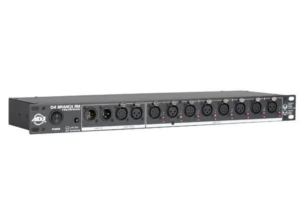 ADJ D4 Branch RM DMX splitter 4 isolerte uttak 