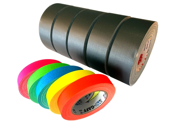 Le Mark 5+5  Magtape Gaffa og Pro-gaff 5 Gaffaruller og 5 flouriserende ruller 