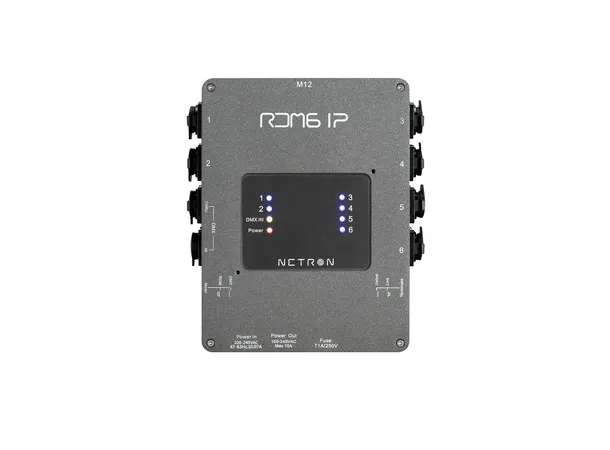 Obsidian Netron RDM6 IP IP65 RDM Splitter 1x6 XLR 