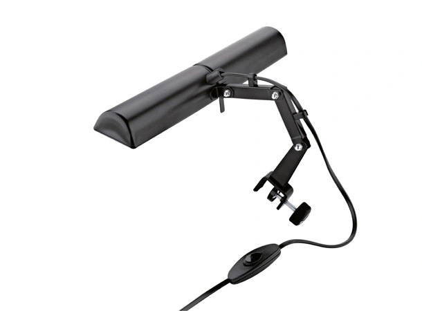 K&M 12260 Notestativlys, sort, m/kabel, Double music stand light 