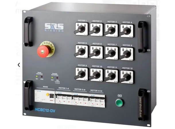 SRS MCBC12-DV- Hoist Control, 9U, Link CEE32A/5 2M-in,12xCEE16/4 & 3xSOCA out 