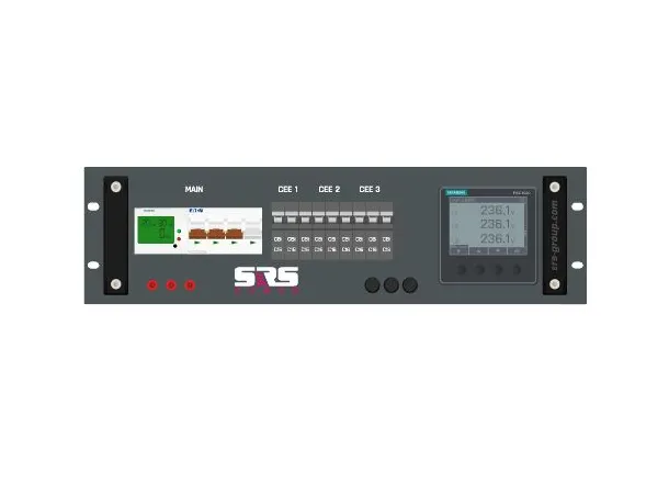 SRS PDU 63A RED-400V, ELR + Meter 63A/5 in (1,5m) + Chass link, 3x32A out 