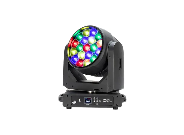 ADJ Focus Flex L19 - 7.814 Lum - CRI 83 19 x 40-Watt RGBL LEDs, 5° - 50° 